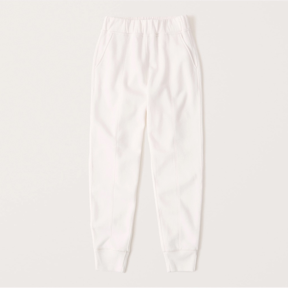 Abercrombie & Fitch White Soft AF Jogger Sweatpants